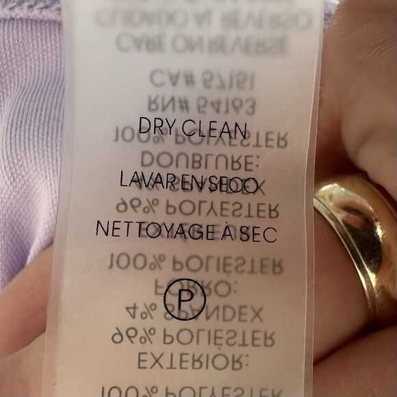 Marc New York Dress 6 Midi Silver accent zipper Lilac Purple Tulip Sleeve - Picture 7 of 8